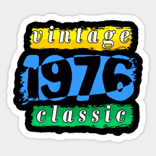 vintage 1976 birthday classic Sticker